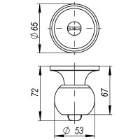 Ручка защелка Ajax 6082 PB-B (фик.) золото