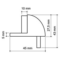 Дверной упор Armadillo напольный DH003ZA GP Золото