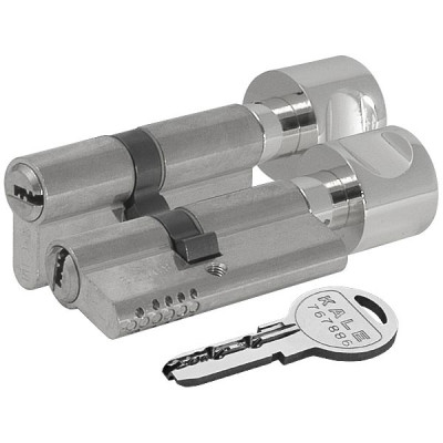 Цилиндровый механизм Kale с вертушкой 164 OBS SCE/100 (45+10+45) mm никель 5 кл. БЛИСТЕР  