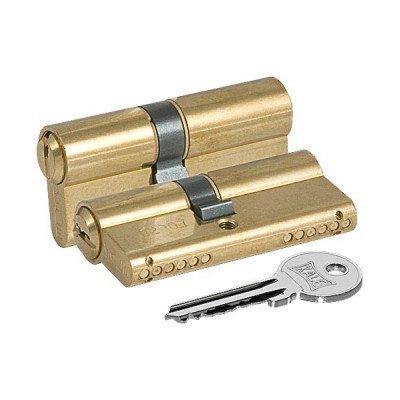 Цилиндровый механизм Kale 164 GN/80 (35+10+35) mm латунь 3 кл.      