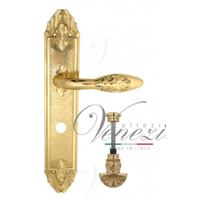Ручка Venezia CASANOVA WC-4 на планке PL90 полированная латунь