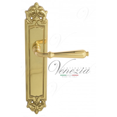 Ручка Venezia CLASSIC на планке PL96 полированная латунь