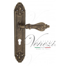 Ручка Venezia FLORENCE CYL на планке PL90 античная бронза