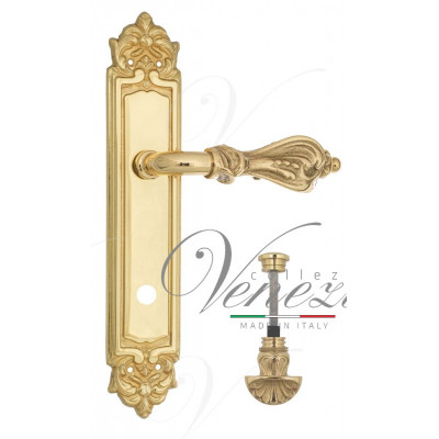 Ручка Venezia FLORENCE WC-4 на планке PL96 полированная латунь