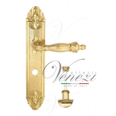 Ручка Venezia OLIMPO WC на планке PL90 полированная латунь