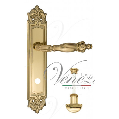 Ручка Venezia OLIMPO WC на планке PL96 полированная латунь