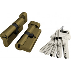 Цилиндровый механизм Fuaro с вертушкой R602/70 mm (30+10+30) AB бронза 5 кл.