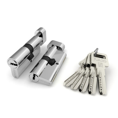 Цилиндровый механизм Fuaro с вертушкой R602/70 mm (30+10+30) CP хром 5 кл.