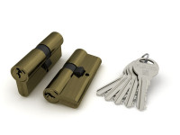 Цилиндровый механизм Fuaro R300/70 mm (30+10+30) AB бронза 5 кл.