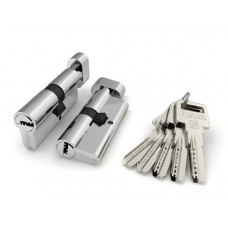 Цилиндровый механизм Fuaro с вертушкой R602/80 mm (30+10+40) CP хром 5 кл.