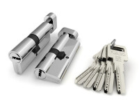 Цилиндровый механизм Fuaro с вертушкой R602/70 mm-BL (30+10+30) CP хром 5 кл.БЛИСТЕР