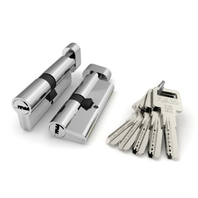 Цилиндровый механизм Fuaro с вертушкой R602/70 mm-BL (30+10+30) CP хром 5 кл.БЛИСТЕР
